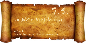 Tarján Viktória névjegykártya